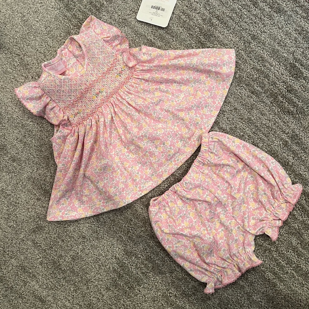 Never Worn Floral Pink Kids Bloomer Set
